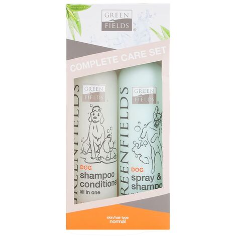 Shampoing et spray pour chiens pour soin complet 2x250 ml Greenfields