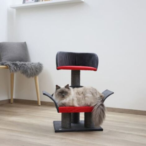 Kerbl Arbre A Chats Lounge Deluxe Gris Et Rouge