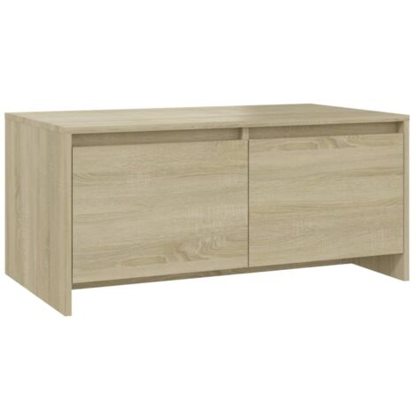 Table basse chêne sonoma 90x50x41,5 cm bois d'ingénierie vidaXL (1/5)