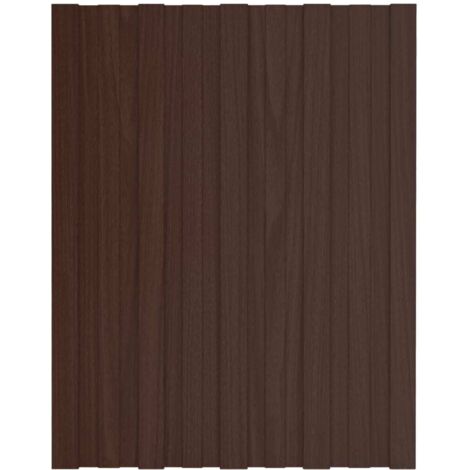 Panneaux de toiture 36 pcs Acier galvanisé Marron 60x45 cm