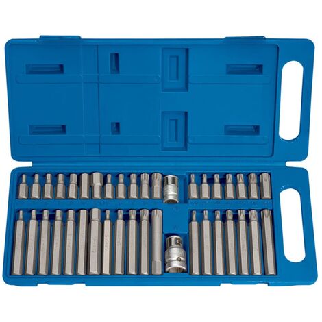 Embout hexagonal 10mm XZN/hexagonal/Torx® avec 2 douilles 1/2 et 3/8 porte  embout - coffret métallique de 40 pcs