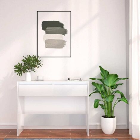 Tavolo consolle ideale per ingresso dotato di cassettone vari colori colore : Bianco