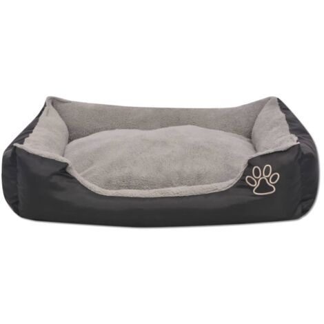 Lit pour chiens avec coussin rembourré Taille XXL Noir vidaXL
