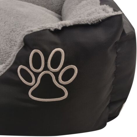 Lit pour chiens avec coussin rembourré Taille XXL Noir vidaXL