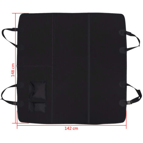 Housse de siège auto pour animaux 148 x 142 cm Noir vidaXL