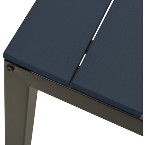 Banc de jardin 110 cm acier et WPC noir vidaXL