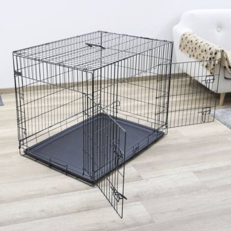 Cage pour chien 92x63x74 cm Noir Kerbl