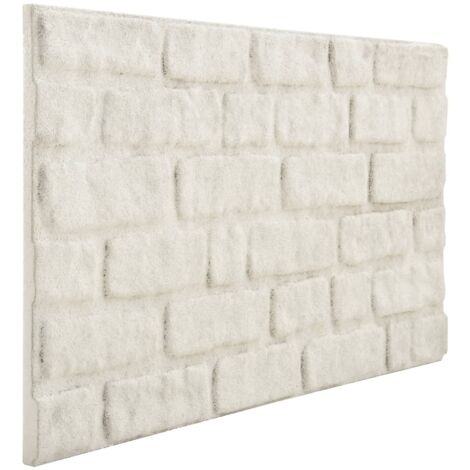 Panneaux muraux 10 pcs Blanc 100 x 50 cm Mousse EPS vidaXL (1/5)