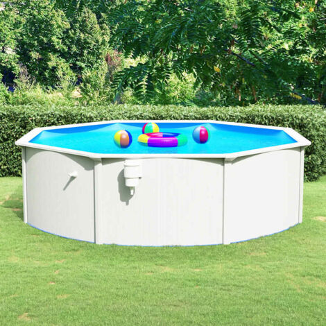 Piscine ronde avec parois en acier 460x120 cm Blanc vidaXL (1/5)