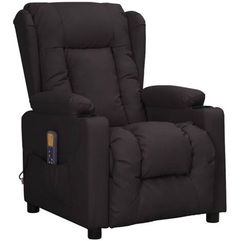 Fauteuil de massage Noir Similicuir vidaXL (1/5)