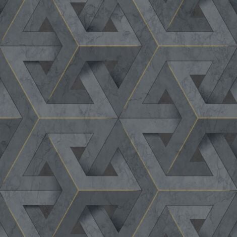 Papier peint Onyx Anthracite et doré DUTCH WALLCOVERINGS