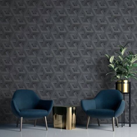 Papier peint Onyx Anthracite et doré DUTCH WALLCOVERINGS