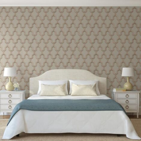 Papier peint Geometric Doré et vert DUTCH WALLCOVERINGS