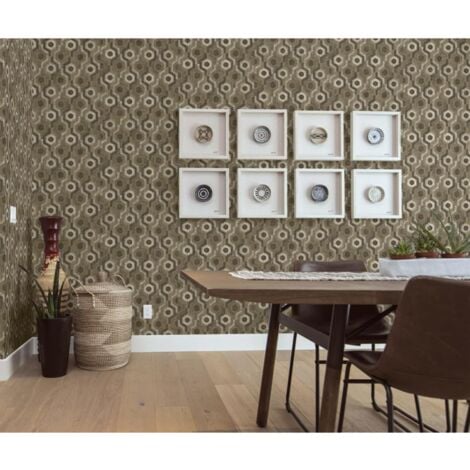 Papier peint Galactic Marron et blanc DUTCH WALLCOVERINGS
