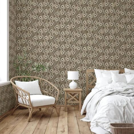 Papier peint Galactic Marron et blanc DUTCH WALLCOVERINGS