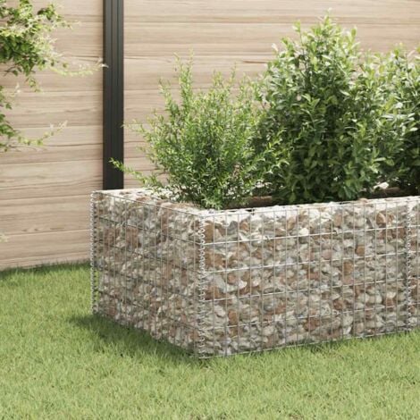 Lit surélevé à gabion Acier 360x90x50 cm vidaXL