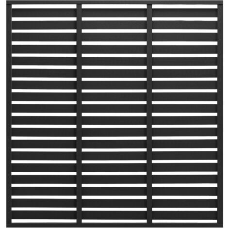 Vidaxl – Panneau de clôture WPC 180x180 cm noir – Matériau composite résistant à la pourriture – Résistant aux intempéries – Pour délimiter espaces extérieurs