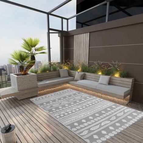 Tapis d'extérieur ARAKIL Gris 120x180 cm PP vidaXL