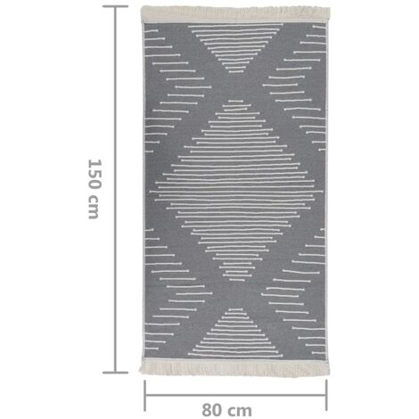 VIDAXL Tapis d'entree PVC Gris 90 x 120 cm pas cher 