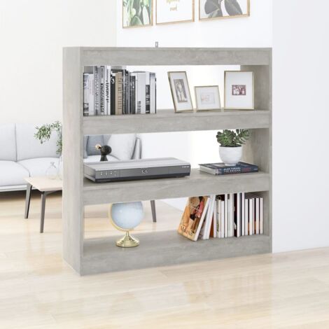Bibliothèque/Séparateur de pièce Gris béton 100x30x103 cm vidaXL (1/5)