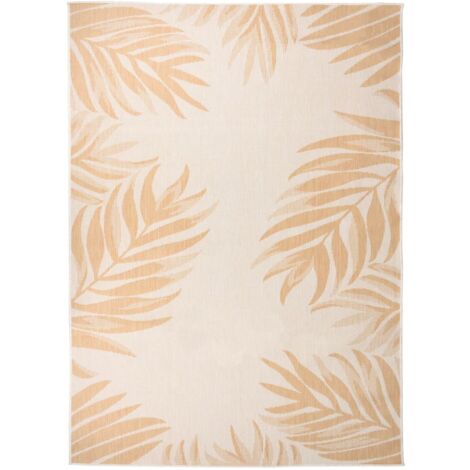 Tapis extérieur Tapis à tissage plat 200x280 cm Motif de feuille vidaXL (1/5)