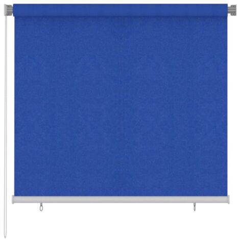 Store roulant d'extérieur 165 (l) x 140 (H) cm bleu HDPE vidaXL