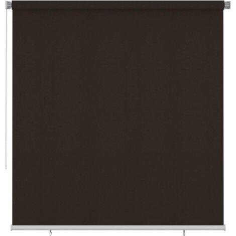 Store roulant d'extérieur 225 (l) x 230 (H) cm marron HDPE vidaXL