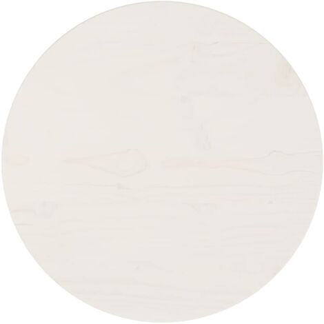 Dessus de table Blanc Ø40x2,5 cm Bois de pin massif vidaXL