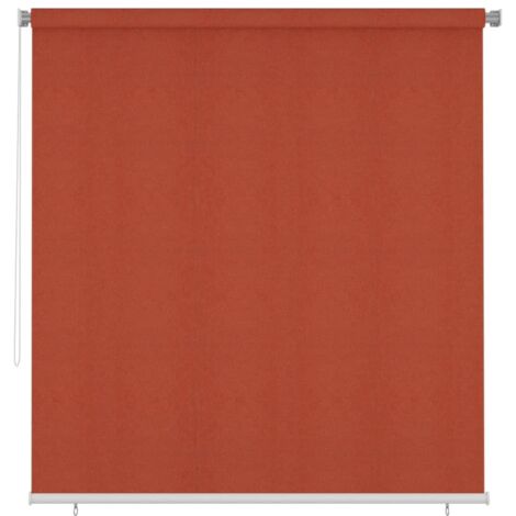 Store roulant d'extérieur 225 (l) x 230 (H) cm couleur terre cuite HDPE vidaXL