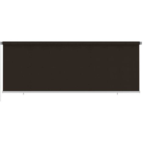 Store roulant d'extérieur 405 (l) x 140 (H) cm marron HDPE vidaXL