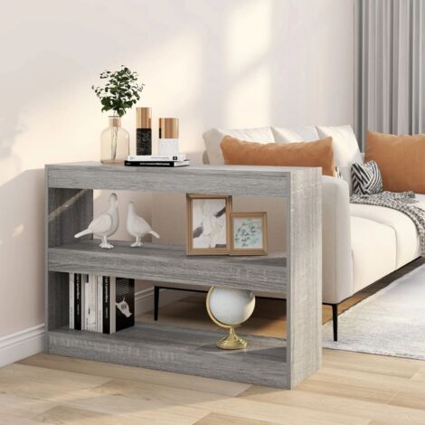 vidaXL Bibliothèque Sonoma Gris 100x30x72 cm Rangement