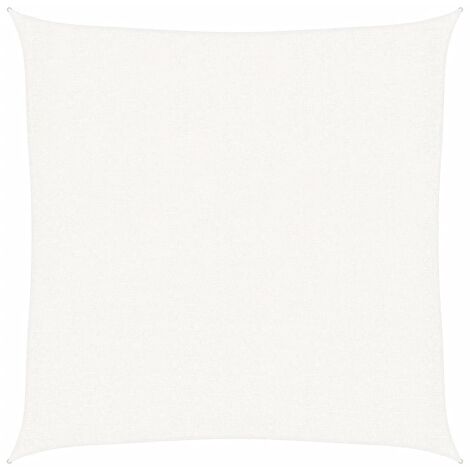vidaXL Voile de parasol PEHD Carré 2 x 2 m Blanc