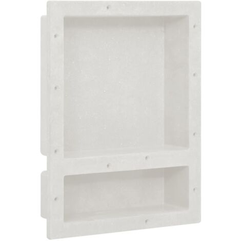 Niche de douche avec 2 compartiments Blanc mat 41x51x10 cm vidaXL
