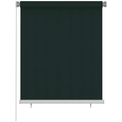 Store roulant d'extérieur 125 (l) x 140 (H) cm vert foncé HDPE vidaXL