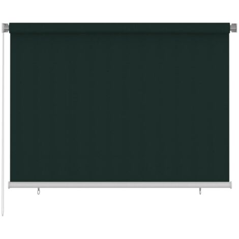 Store roulant d'extérieur 205 (l) x 140 (H) cm vert foncé HDPE vidaXL