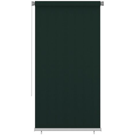 Store roulant d'extérieur 125 (l) x 230 (H) cm vert foncé HDPE vidaXL