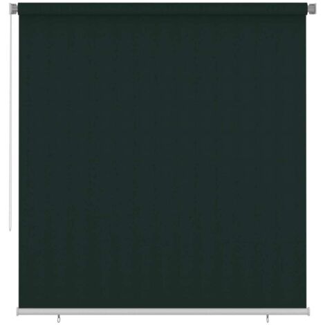 Store roulant d'extérieur 225 (l) x 230 (H) cm vert foncé HDPE vidaXL