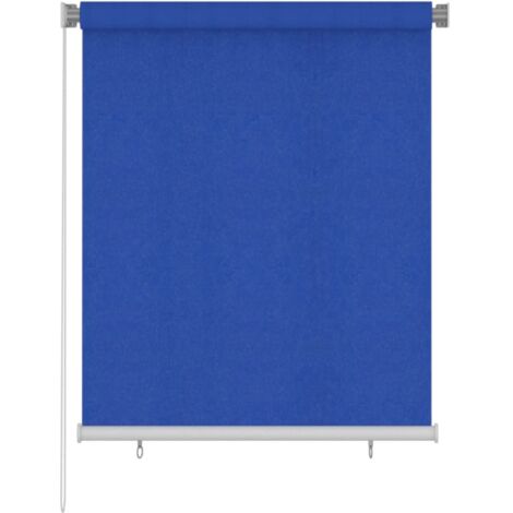 Store roulant d'extérieur 125 (l) x 140 (H) cm bleu HDPE vidaXL