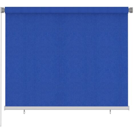 Store roulant d'extérieur 185 (l) x 140 (H) cm bleu HDPE vidaXL