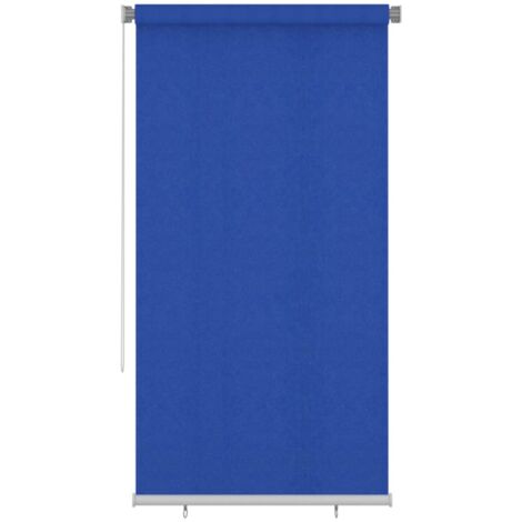 Store roulant d'extérieur 125 (l) x 230 (H) cm bleu HDPE vidaXL