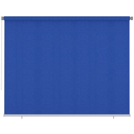 Store roulant d'extérieur 305 (l) x 230 (H) cm bleu HDPE vidaXL