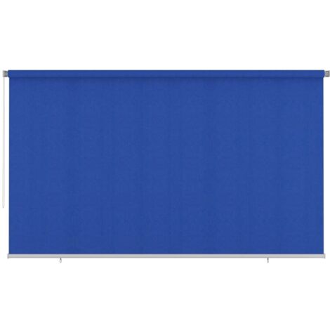 Store roulant d'extérieur 405 (l) x 230 (H) cm bleu HDPE vidaXL