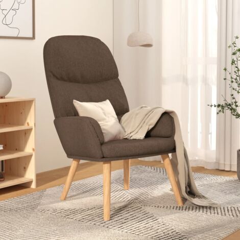 Chaise de relaxation Taupe Tissu vidaXL