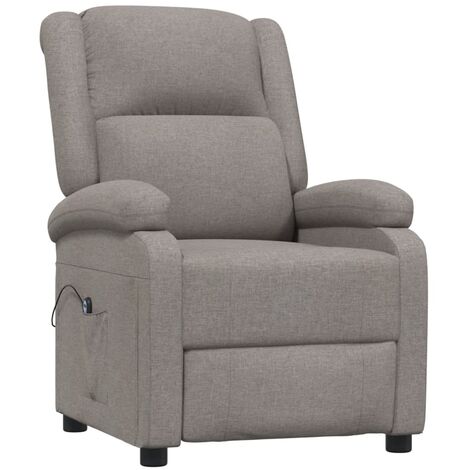 Fauteuil inclinable électrique Taupe Tissu vidaXL (1/5)