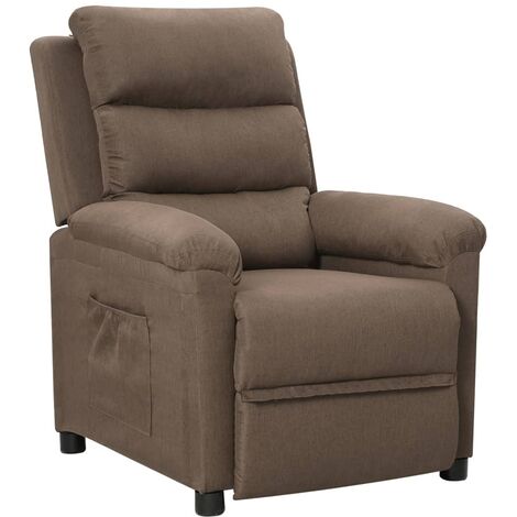 vidaXL Fauteuil inclinable Taupe Tissu (1/5)