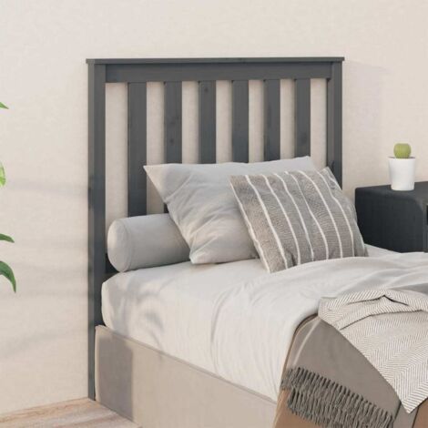 Tête de lit Gris 96x6x101 cm Bois massif de pin vidaXL (1/5)