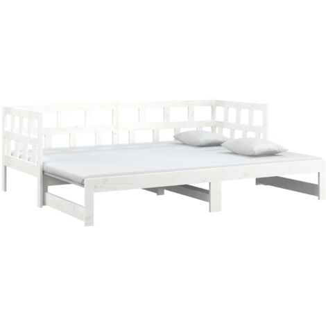 Lit coulissant sans matelas blanc 2x(80x200)cm vidaXL (1/5)