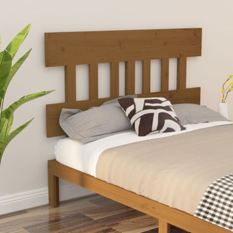 Tête de lit Marron miel 143,5x3x81 cm Bois massif de pin vidaXL (1/5)