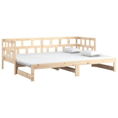 Lit coulissant sans matelas bois de pin solide 2x(80x200) cm vidaXL (1/5)