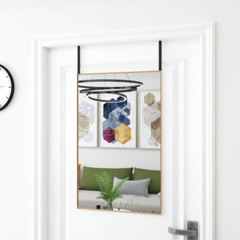 Miroir de porte Doré 50x80 cm Verre et aluminium vidaXL